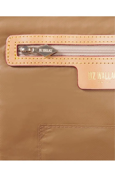 Shop Mz Wallace Metro Quilted Nylon Crossbody Bag In Caramel