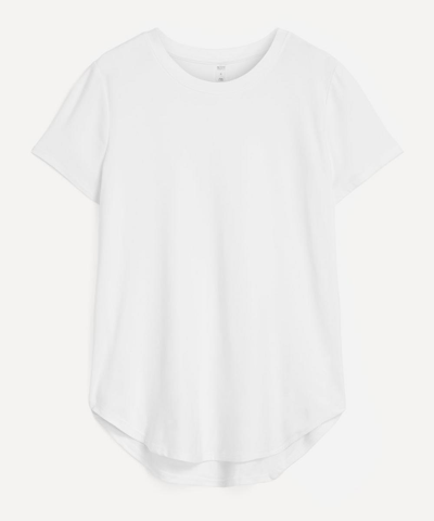 Shop Beyond Yoga Featherweight On The Down Low T-shirt - Size 14 In Cloud White