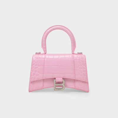 Balenciaga Hourglas Xs Rosa Ledertasche In Pink | ModeSens