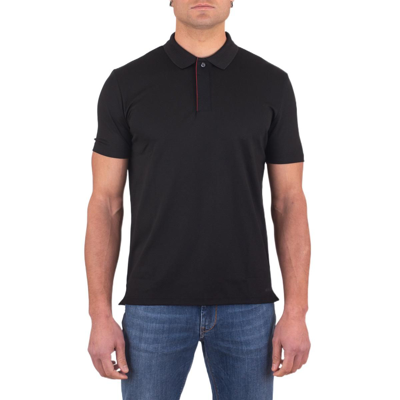 Shop Hugo Boss Men's Black Cotton Polo Shirt
