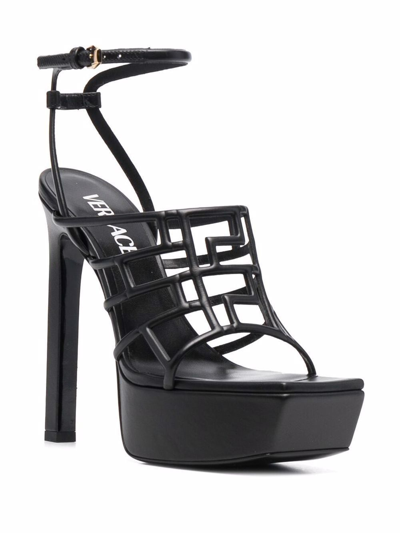 Shop Versace Women's Black Leather Sandals