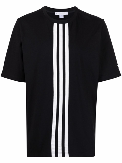 Shop Adidas Y-3 Yohji Yamamoto Men's Black Cotton T-shirt