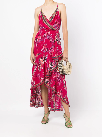 Shop Camilla Floral-print Silk Maxi Dress In Rosa