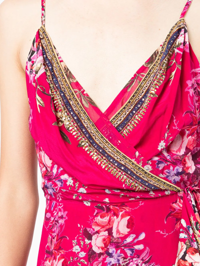 Shop Camilla Floral-print Silk Maxi Dress In Rosa