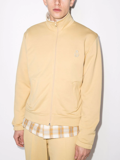 Isabel Marant Issoper Logo-embroidered Track Jacket In Neutrals