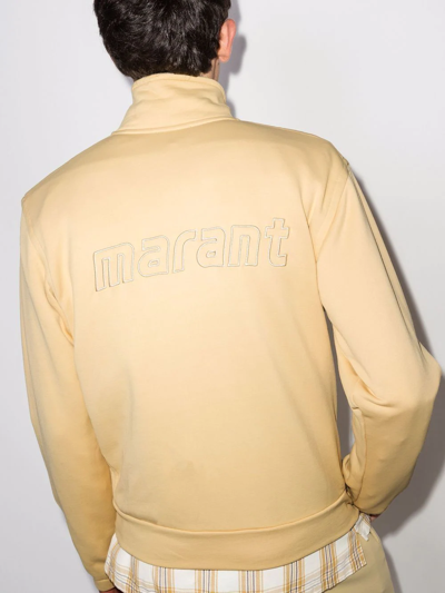 Isabel Marant Issoper Logo-embroidered Track Jacket In Neutrals