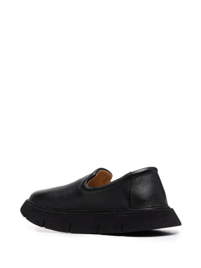 Shop Marsèll Chunky Sole Leather Loafers In Black