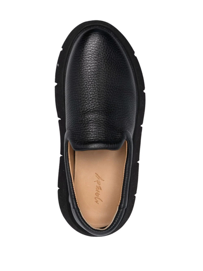 Shop Marsèll Chunky Sole Leather Loafers In Black