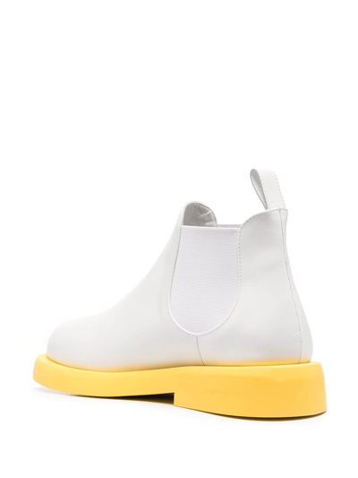 Shop Marsèll Two-tone Leather Ankle Boots In White