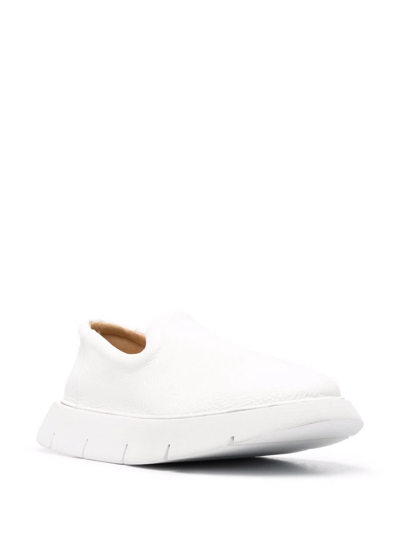 Shop Marsèll Chunky Sole Leather Loafers In White