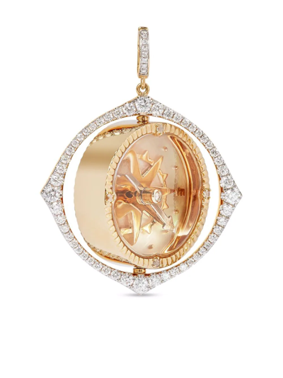 Shop Annoushka 18kt Gold Mythology Spinning Compass Diamond Pendant
