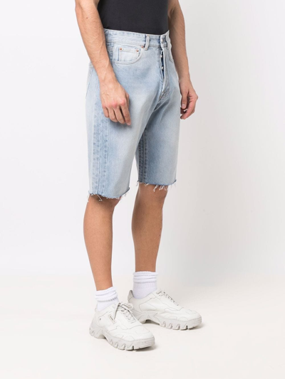 Shop Vetements Knee-length Denim Shorts In Blau