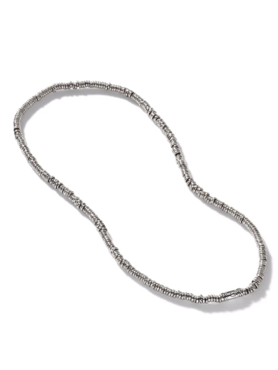 Shop John Hardy Classic Chain Heishi Silver Necklace