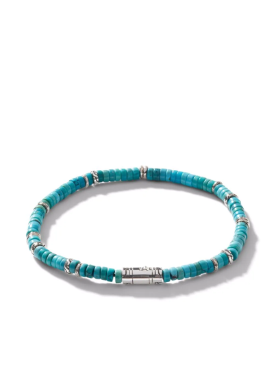 Shop John Hardy Sterling Silver Classic Chain Turquoise Bracelet In Blue