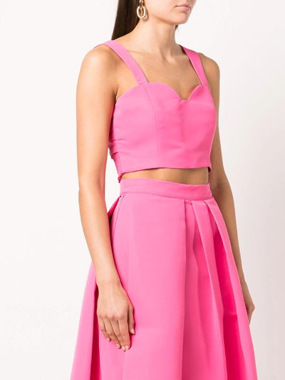 Shop Sachin & Babi Darcy Cropped Top In Rosa