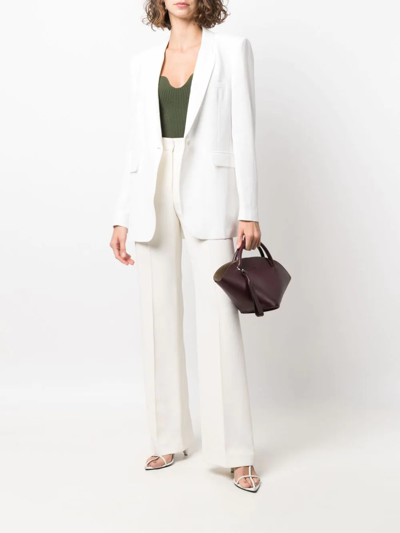 Fabiana Filippi Peak Lapels Single-breasted Blazer In Weiss