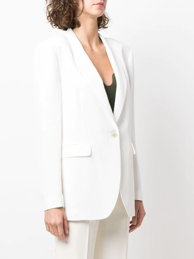 Fabiana Filippi Peak Lapels Single-breasted Blazer In Weiss