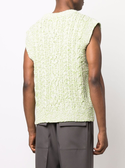 Shop Andersson Bell Cable-knit Vest Top In Grün