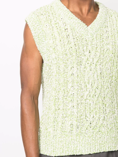 Shop Andersson Bell Cable-knit Vest Top In Grün