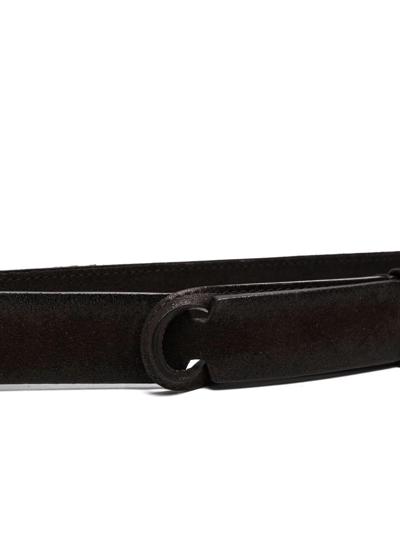 Shop Orciani Bull No Buckle Belt In Schwarz