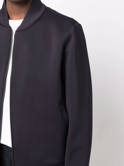 Harris Wharf London Two-pocket Zip-up Bomber Jacket In Blue