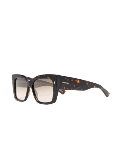 Shop Dsquared2 Square-frame Sunglasses In Braun