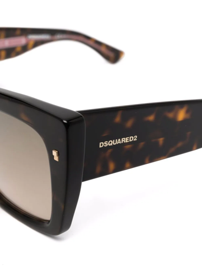 Shop Dsquared2 Square-frame Sunglasses In Braun