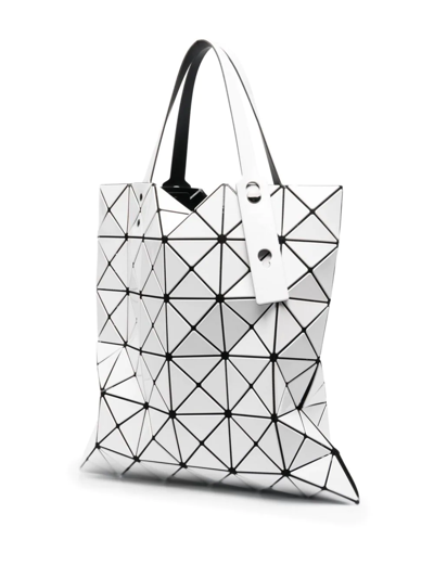 Shop Bao Bao Issey Miyake Lucent Geometric-panelled Tote Bag In Weiss