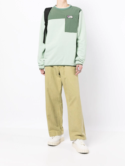 Fila Colour-block Sweatshirt In Grün