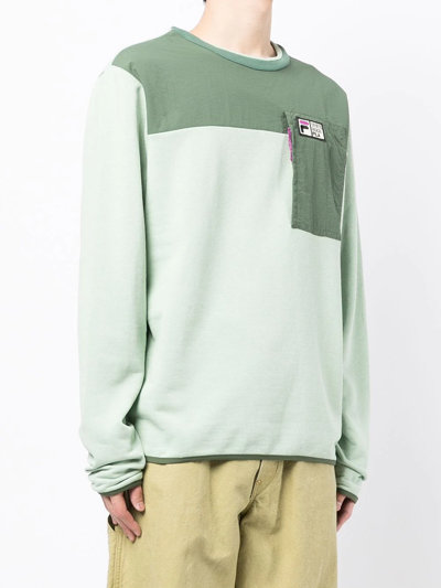 Fila Colour-block Sweatshirt In Grün