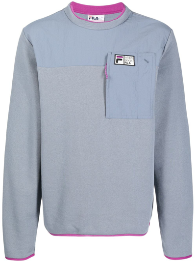 Shop Fila Recycled Cotton-blend Sweatshirt In Grau