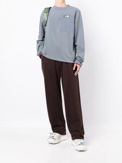 Fila Recycled Cotton-blend Sweatshirt In Grau