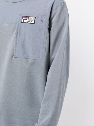 Shop Fila Recycled Cotton-blend Sweatshirt In Grau