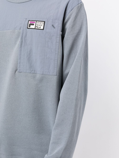 Fila Recycled Cotton-blend Sweatshirt In Grau