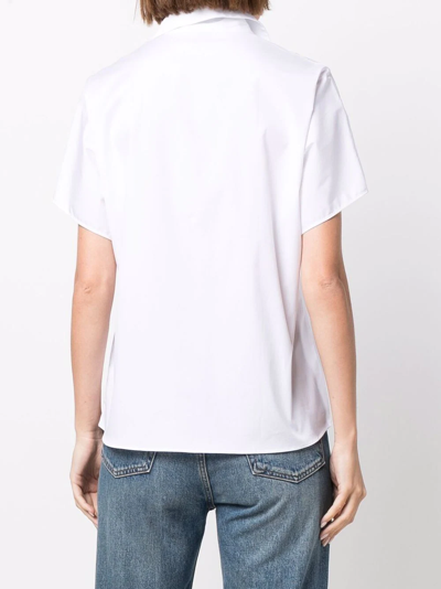 Shop Fay Short Sleeve Shirt In Weiss