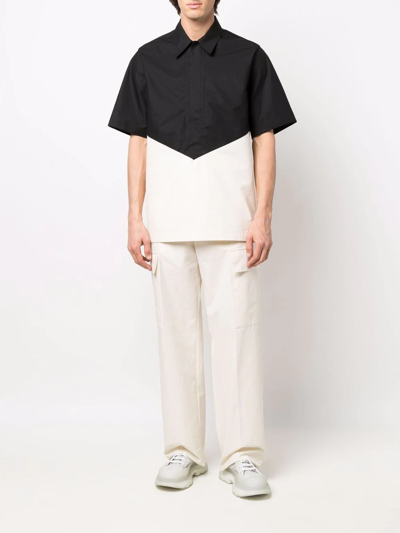 Shop Jil Sander Colour-block Shirt In Schwarz