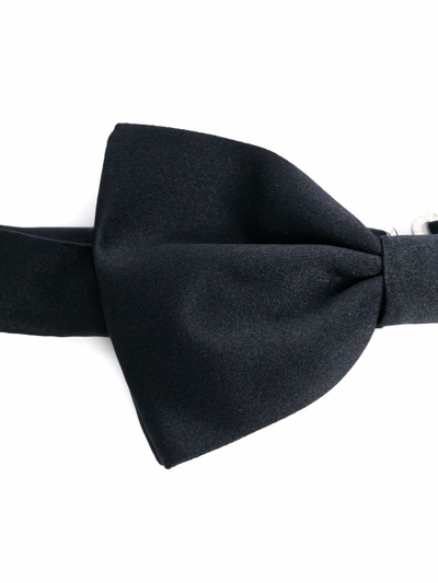 Canali Silk Woven Bow-tie In Blue