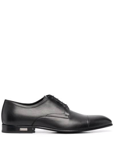 Shop Casadei Lace-up Leather Oxford Shoes In Schwarz