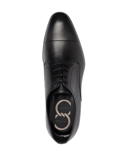Shop Casadei Lace-up Leather Oxford Shoes In Schwarz