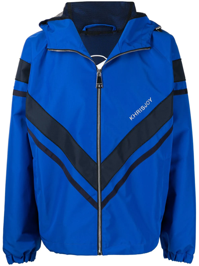 Shop Khrisjoy Zig-zag Lightweight Jacket In Blau
