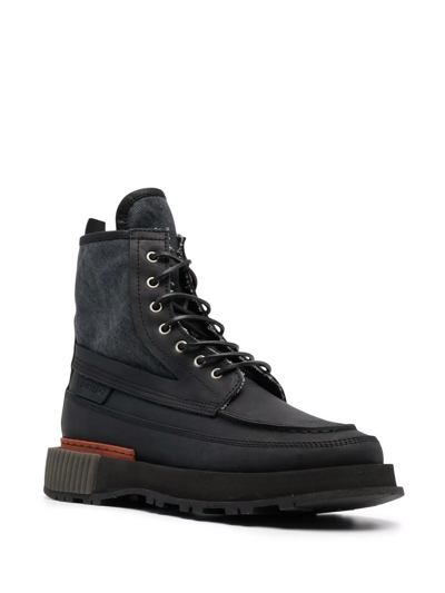 Shop Buttero Panelled Hiking Boots In Schwarz