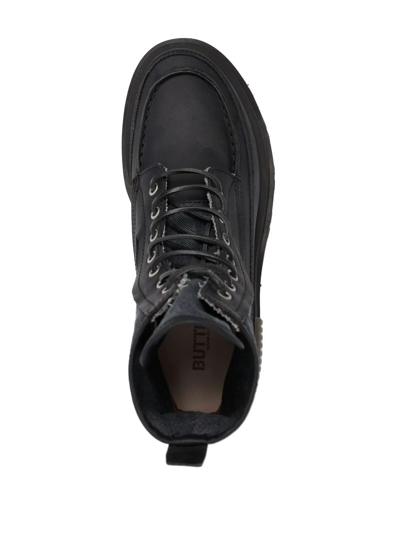 Shop Buttero Panelled Hiking Boots In Schwarz