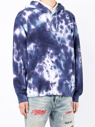 Shop Children Of The Discordance Tie Dye-print Pullover Hoodie In Blau