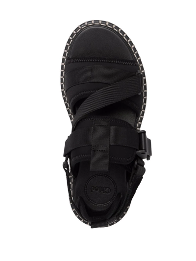 Shop Chloé Chunky-sole Sandals In Black