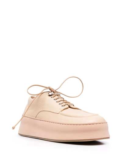 Shop Marsèll Cassapana Leather Derby Shoes In Nude