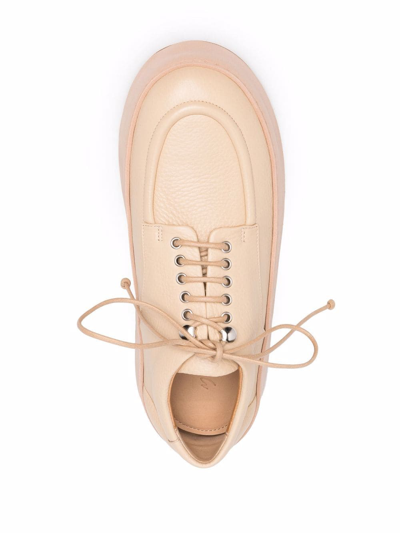 Shop Marsèll Cassapana Leather Derby Shoes In Nude