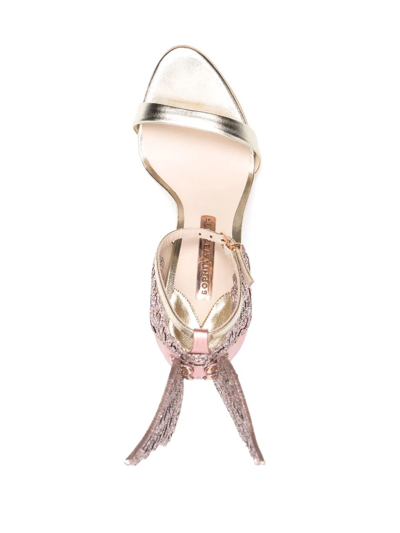 SOPHIA WEBSTER EVANGELINE LEATHER 110MM SANDALS 