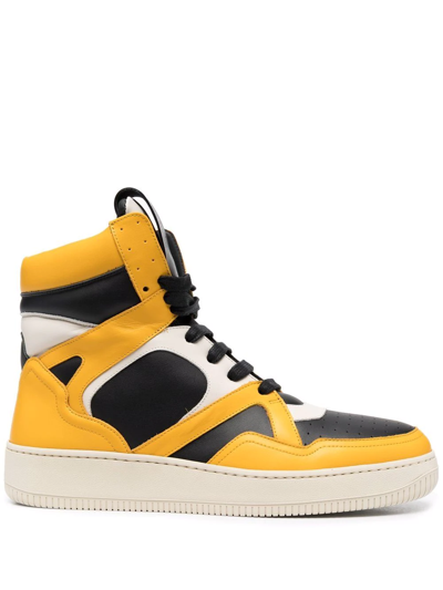 Shop Human Recreational Services Colour-block Panelled Sneakers In Gelb