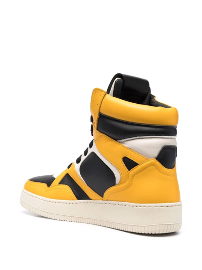 Shop Human Recreational Services Colour-block Panelled Sneakers In Gelb