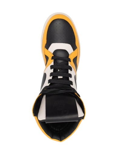 Shop Human Recreational Services Colour-block Panelled Sneakers In Gelb